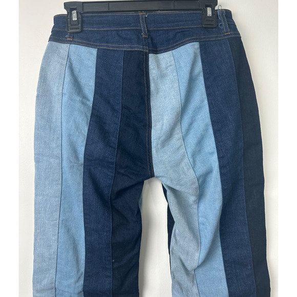 Altard State Jeans Women 29 Flare Striped Denim High Rise 70s Retro Fashion B14 - Picture 5 of 8